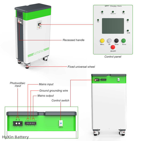 LCD BMS bluetooth function reliable batteries quality for home solar system
