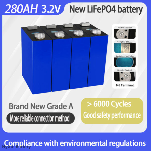 Two threaded holes 280Ah LiFePO4 battery cells