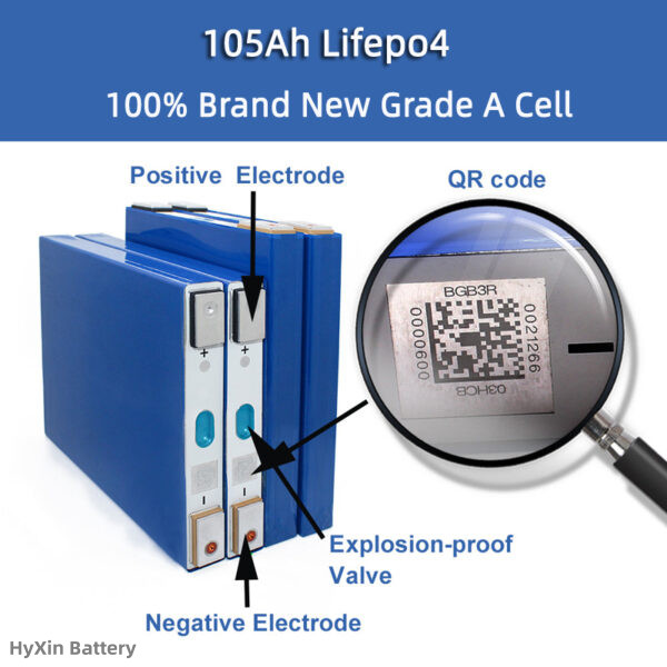 100% intact QR code batteries 105ah cells